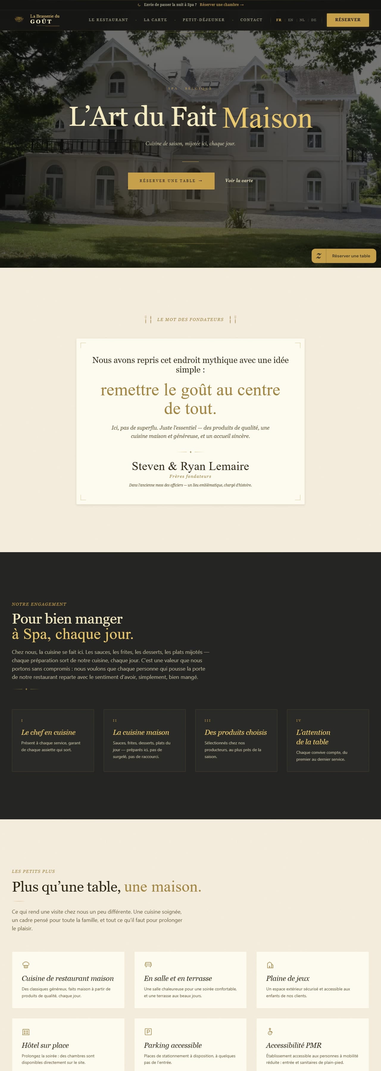 Le site de la Brasserie du Goût, notre client, en ligne sur brasseriedugout.be